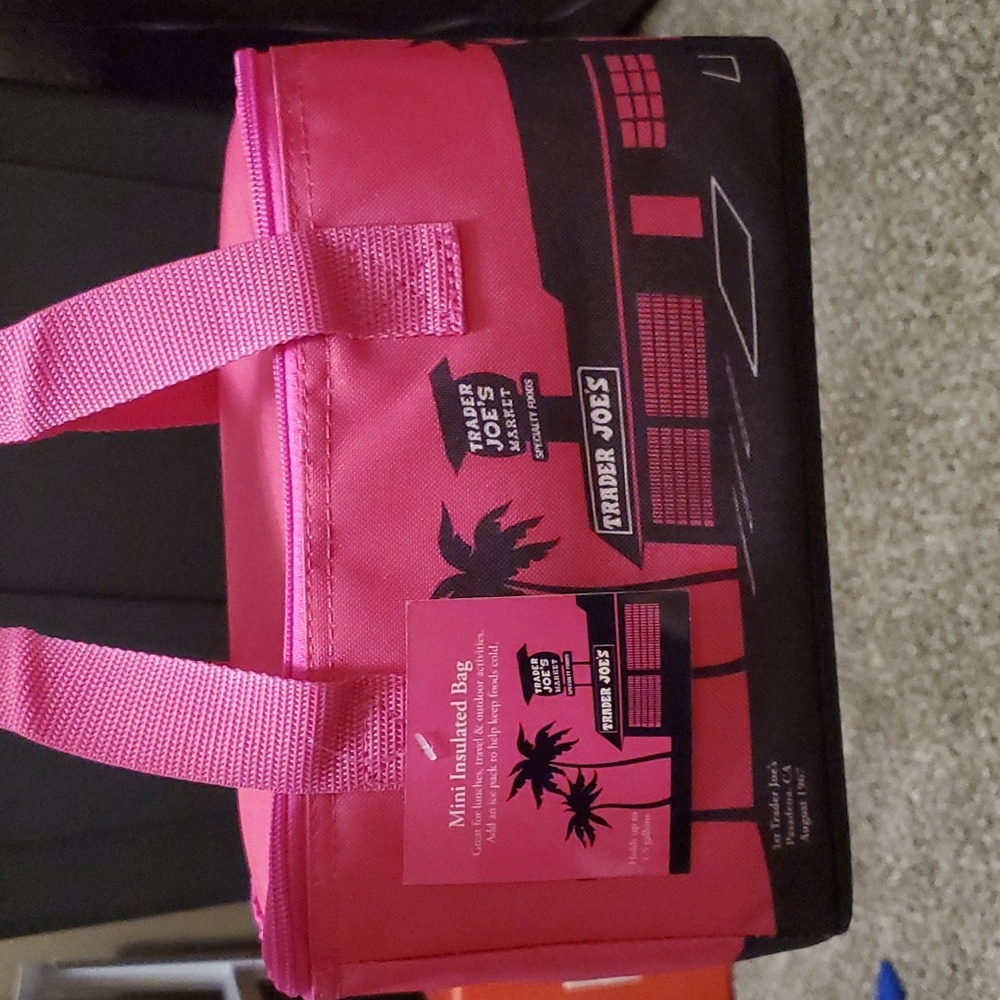 Trader Joes Mini Insulated Bag - Pink